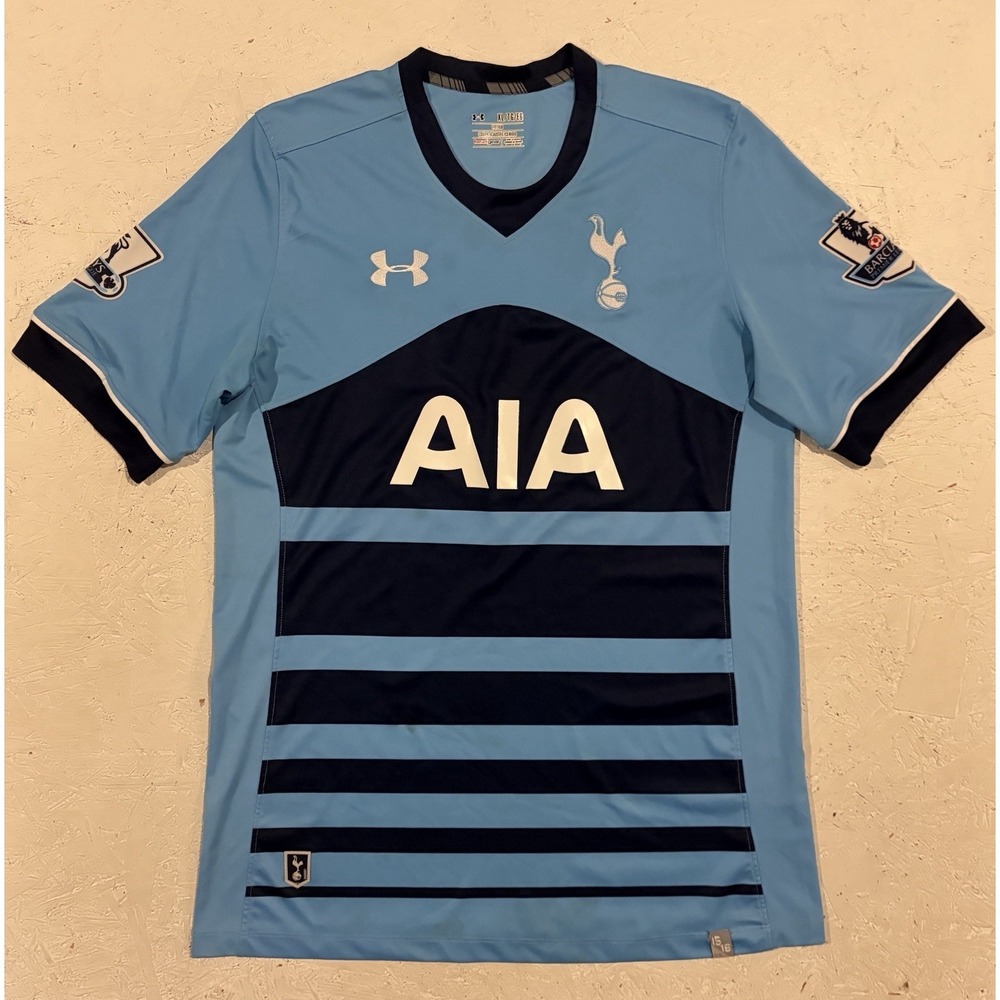 Tottenham 2015-16 Away Kane Jersey XL EPL Patched Under Armour Shirt Soccer